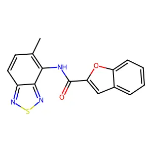N-(5-methyl-2,1,3-benzothiadiazol-4-yl)-1-benzofuran-2-carboxamide structure