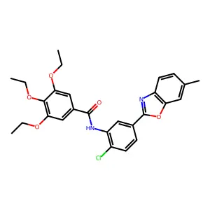 N-[2-chloro-5-(6-methyl-1,3-benzoxazol-2-yl)phenyl]-3,4,5-triethoxybenzamide structure