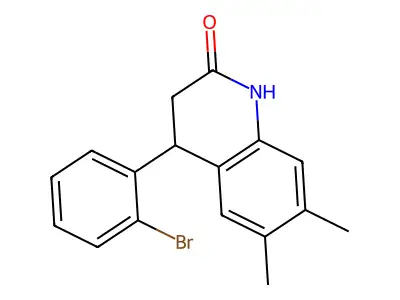 4-(2-bromophenyl)-6,7-dimethyl-3,4-dihydroquinolin-2(1H)-one structure