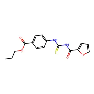 Propyl 4-{[(furan-2-ylcarbonyl)carbamothioyl]amino}benzoate structure