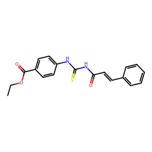 ethyl 4-({[(2E)-3-phenylprop-2-enoyl]carbamothioyl}amino)benzoate structure