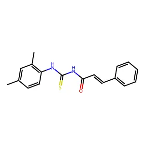 N-(((2,4-Dimethylphenyl)amino)thioxomethyl)-3-phenylprop-2-enamide structure