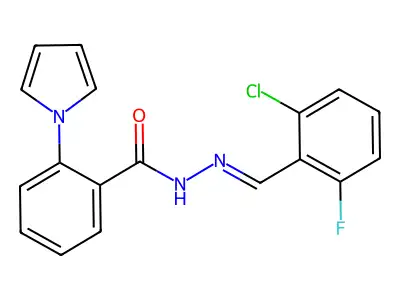 N'-[(E)-(2-chloro-6-fluorophenyl)methylidene]-2-(1H-pyrrol-1-yl)benzenecarbohydrazide structure