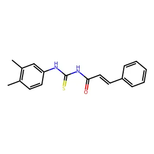 (E)-N-[(3,4-dimethylphenyl)carbamothioyl]-3-phenylprop-2-enamide structure