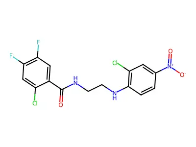 2-chloro-N-[2-(2-chloro-4-nitroanilino)ethyl]-4,5-difluorobenzamide structure