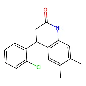 4-(2-chlorophenyl)-6,7-dimethyl-3,4-dihydroquinolin-2(1H)-one structure