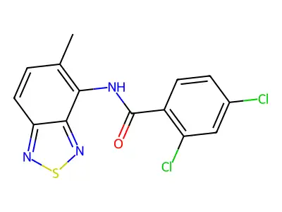 2,4-dichloro-N-(5-methyl-2,1,3-benzothiadiazol-4-yl)benzamide structure