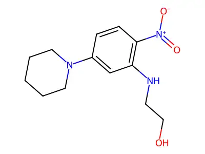2-(2-Nitro-5-piperidin-1-ylanilino)ethanol structure