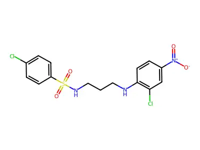 4-chloro-N-[3-(2-chloro-4-nitroanilino)propyl]benzenesulfonamide structure