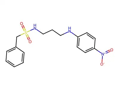 N-[3-(4-nitroanilino)propyl]-1-phenylmethanesulfonamide structure