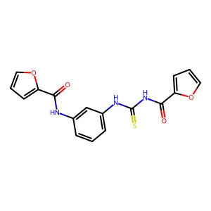 N-[3-(furan-2-carbonylcarbamothioylamino)phenyl]furan-2-carboxamide structure