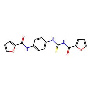 N-[4-(furan-2-carbonylcarbamothioylamino)phenyl]furan-2-carboxamide structure