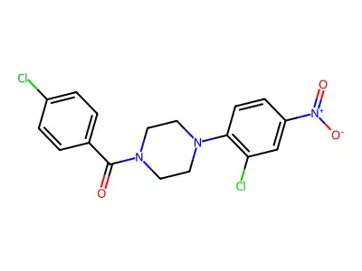 [4-(2-Chloro-4-nitrophenyl)piperazin-1-yl]-(4-chlorophenyl)methanone structure