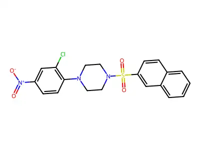 1-(2-Chloro-4-nitrophenyl)-4-(2-naphthylsulfonyl)piperazine structure