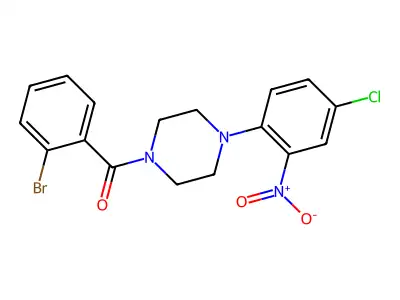 (2-Bromophenyl)-[4-(4-chloro-2-nitrophenyl)piperazin-1-yl]methanone structure