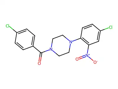 [4-(4-Chloro-2-nitrophenyl)piperazin-1-yl]-(4-chlorophenyl)methanone structure