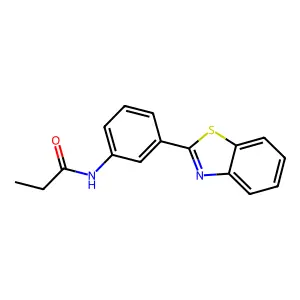 N-[3-(1,3-benzothiazol-2-yl)phenyl]propanamide structure