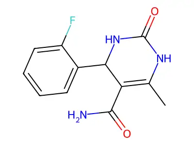 4-(2-Fluorophenyl)-6-methyl-2-oxo-1,2,3,4-tetrahydropyrimidine-5-carboxamide structure