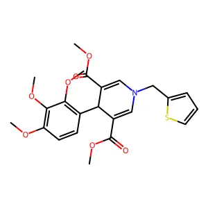 Dimethyl 1-(thiophen-2-ylmethyl)-4-(2,3,4-trimethoxyphenyl)-4H-pyridine-3,5-dicarboxylate structure