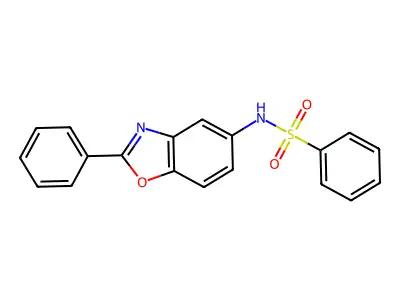N-(2-phenyl-1,3-benzoxazol-5-yl)benzenesulfonamide structure