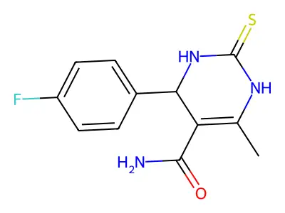 4-(4-Fluorophenyl)-6-methyl-2-thioxo-1,2,3,4-tetrahydro-5-pyrimidinecarboxamide structure