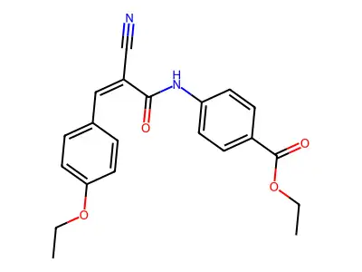 ethyl 4-[[(Z)-2-cyano-3-(4-ethoxyphenyl)prop-2-enoyl]amino]benzoate structure