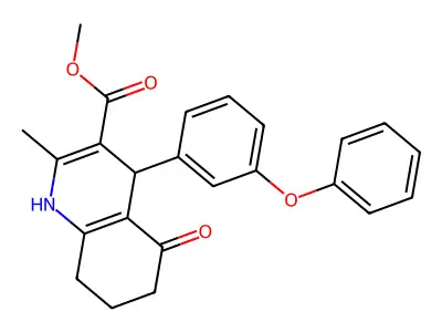 methyl 2-methyl-5-oxo-4-(3-phenoxyphenyl)-1,4,5,6,7,8-hexahydroquinoline-3-carboxylate structure