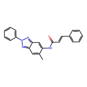 (E)-N-(6-methyl-2-phenylbenzotriazol-5-yl)-3-phenylprop-2-enamide structure