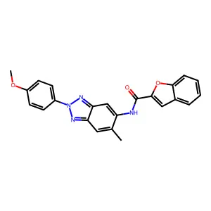 N-[2-(4-methoxyphenyl)-6-methylbenzotriazol-5-yl]-1-benzofuran-2-carboxamide structure