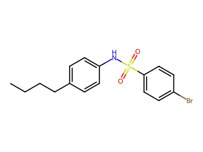 4-bromo-N-(4-butylphenyl)benzenesulfonamide structure