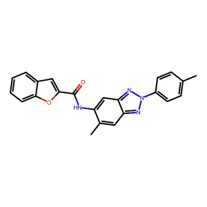N-[6-methyl-2-(4-methylphenyl)benzotriazol-5-yl]-1-benzofuran-2-carboxamide structure