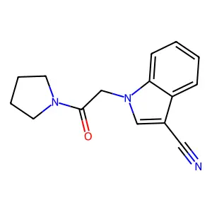 1-(2-Oxo-2-pyrrolidin-1-ylethyl)indole-3-carbonitrile structure