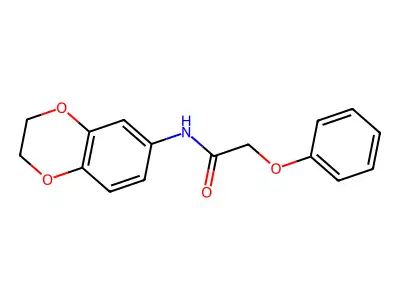 N-(2,3-dihydro-1,4-benzodioxin-6-yl)-2-phenoxyacetamide structure