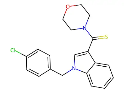 [1-[(4-Chlorophenyl)methyl]indol-3-yl]-morpholin-4-ylmethanethione structure