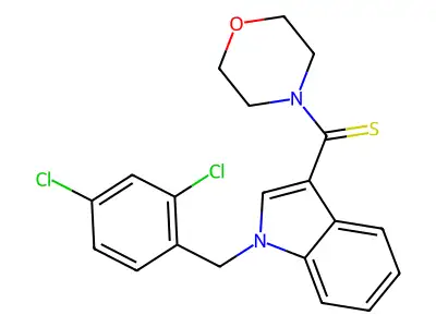 [1-[(2,4-Dichlorophenyl)methyl]indol-3-yl]-morpholin-4-ylmethanethione structure