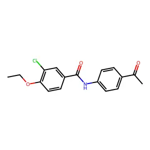 N-(4-acetylphenyl)-3-chloro-4-ethoxybenzamide structure