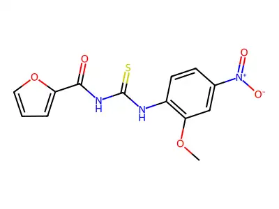 N-[(2-methoxy-4-nitrophenyl)carbamothioyl]furan-2-carboxamide structure