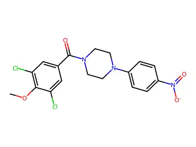 (3,5-Dichloro-4-methoxyphenyl)[4-(4-nitrophenyl)piperazin-1-yl]methanone structure