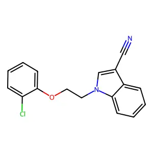 1-[2-(2-氯苯氧基)乙基]吲哚-3-甲腈 structure