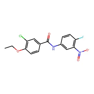 3-chloro-4-ethoxy-N-(4-fluoro-3-nitrophenyl)benzamide structure