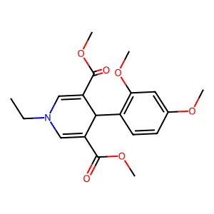Dimethyl 4-(2,4-dimethoxyphenyl)-1-ethyl-1,4-dihydropyridine-3,5-dicarboxylate structure