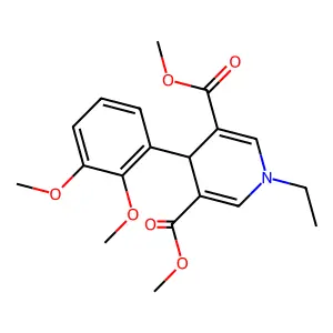 Dimethyl 4-(2,3-dimethoxyphenyl)-1-ethyl-1,4-dihydropyridine-3,5-dicarboxylate structure