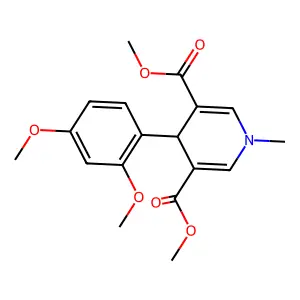 Dimethyl 4-(2,4-dimethoxyphenyl)-1-methyl-1,4-dihydropyridine-3,5-dicarboxylate structure