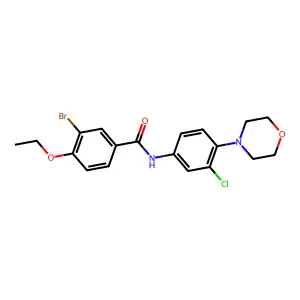 3-bromo-N-(3-chloro-4-morpholin-4-ylphenyl)-4-ethoxybenzamide structure