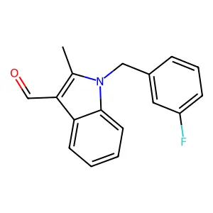 1-(3-fluorobenzyl)-2-methyl-1H-indole-3-carbaldehyde structure