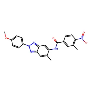N-[2-(4-methoxyphenyl)-6-methylbenzotriazol-5-yl]-3-methyl-4-nitrobenzamide structure