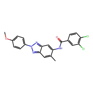 3,4-dichloro-N-[2-(4-methoxyphenyl)-6-methylbenzotriazol-5-yl]benzamide structure