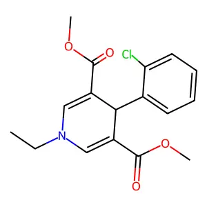 Dimethyl 4-(2-chlorophenyl)-1-ethyl-1,4-dihydropyridine-3,5-dicarboxylate structure