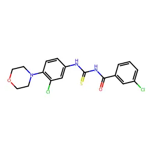 3-chloro-N-[(3-chloro-4-morpholin-4-ylphenyl)carbamothioyl]benzamide structure