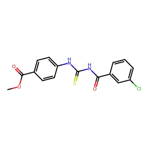 Methyl 4-({[(3-chlorobenzoyl)amino]carbothioyl}amino)benzoate structure